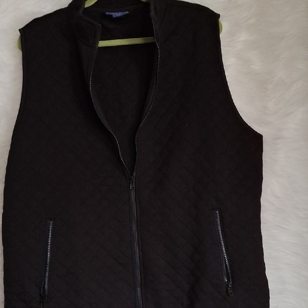 Men's Quilted Black Vest